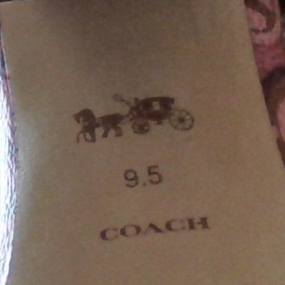 Brand New Women's Pink Coach Logo-Printed Block Heel Sandals - Picture 6 of 10